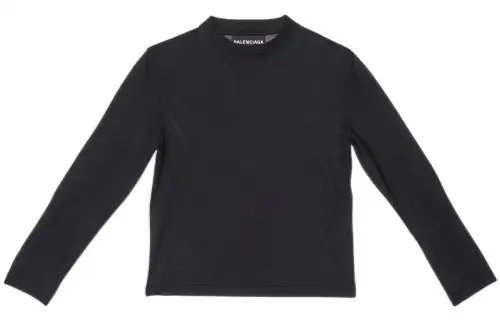 Balenciaga SS22 T Shirt, Regular Fit Women's Black