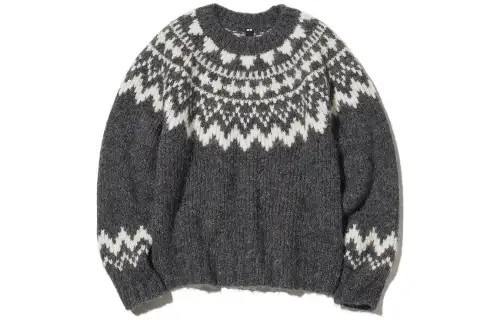 UNIQLO Sweaters Women's Asphalt Gray Crew Neck Moderate Other