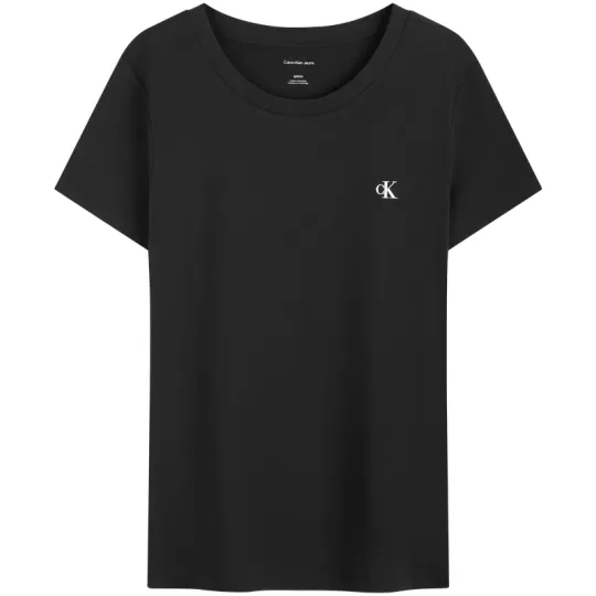 Джинсы CALVIN KLEIN, повседневная простая однотонная однотонная облегающая трикотажная футболка с короткими рукавами, женская