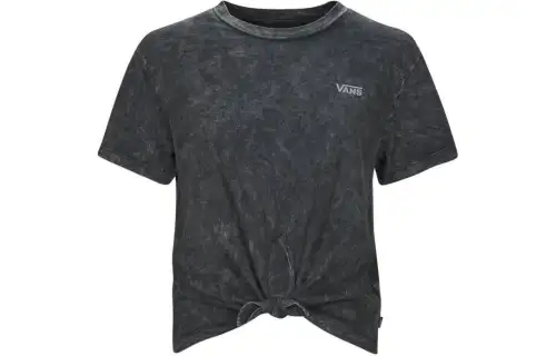 Vans T Shirts Women's Black Crew Neck Moderate Straight Fit