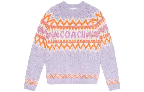 COACH FW22 Sweater Women's Lilac Purple