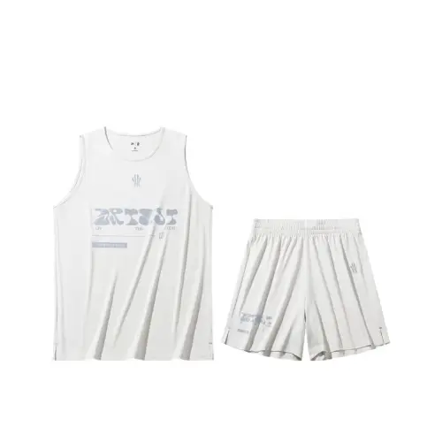 Comfortable breathable vest with letters with a round collar sleevless, basketball shorts, set for men and women, mid rise