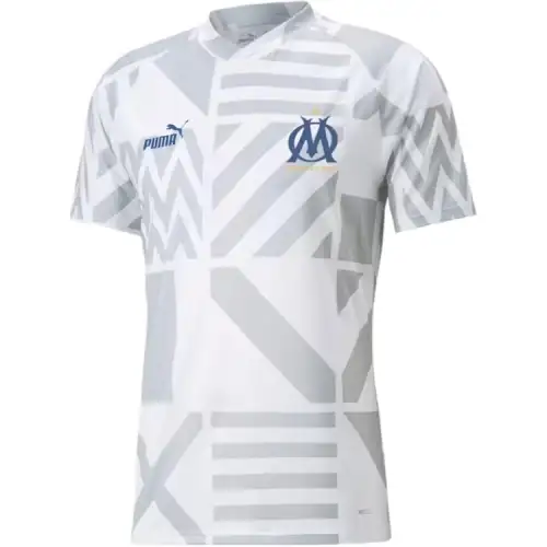 PUMA Olympique De Marseille Football Pre Match Jersey Men Soccer Jersey Men's White