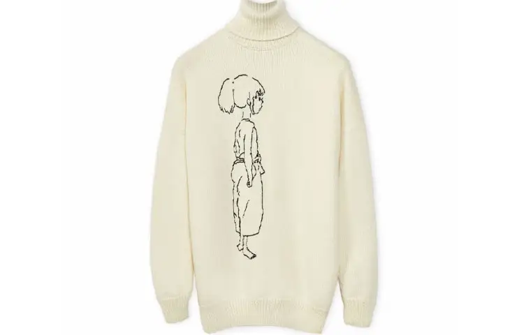 LOEWE x QIANYUQIANXUN Spirited Away SS22 Sweater Women's Ecru