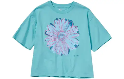 UNIQLO X Andy Warhol UNIQLO × Andy Warhol T Shirts Women's Emerald Green Crew Neck Moderate