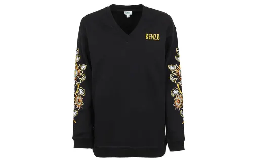 KENZO Sweaters Women's Black V Neck Moderate Base Layer