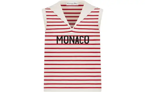 DIOR Sweaters Women's Red White V Neck Moderate Other