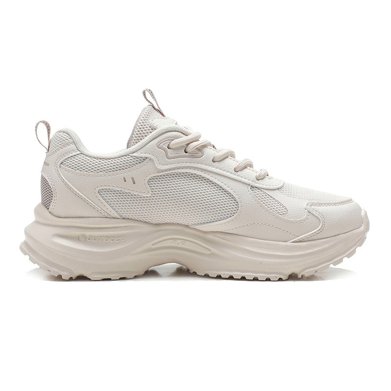 XTEP Breathable, Slip Resistant, And Abrasion Resistant Low top Outdoor Shoes Women’s Ivory Pink Brown