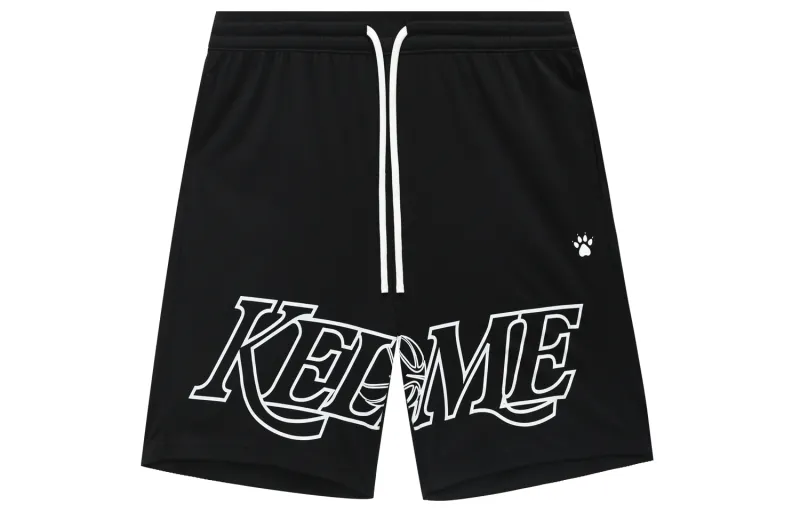 KELME SS24 American letter print sports running knitted basketball pants, same style for men and women