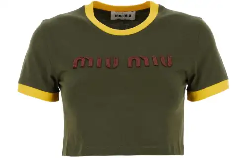 MIU MIU SS24 Regular T Shirt Women's Green