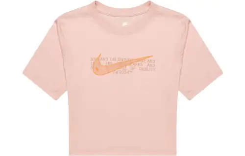 Nike T Shirts Women's Pink Crew Neck Moderate Other