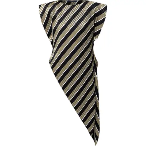 Lv Asymmetrical Striped Top