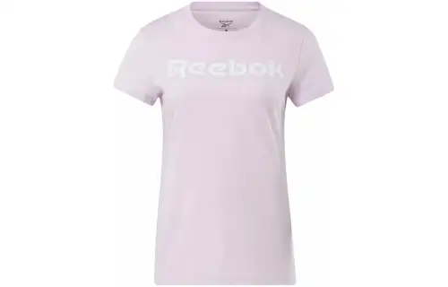 Reebok T Shirts Women's Purple Crew Neck Moderate Straight Fit