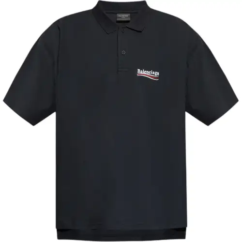 Balenciaga Logo Embroidered Short Sleeved Polo Shirt