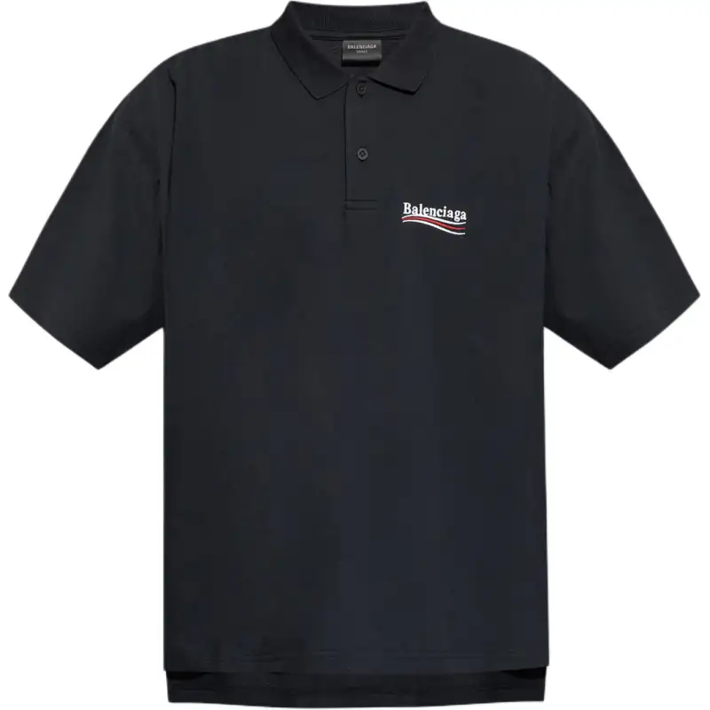 Balenciaga Logo Embroidered Short Sleeved Polo Shirt