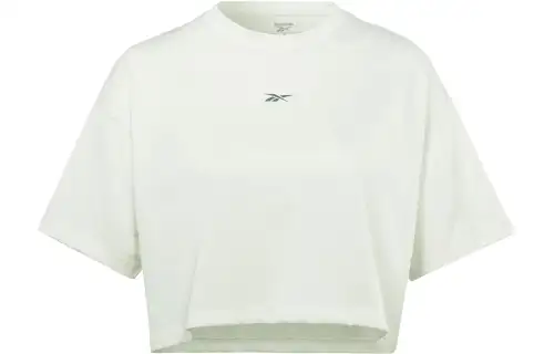 Reebok Drop Shoulder Sleeve T Shirt Women's Beige