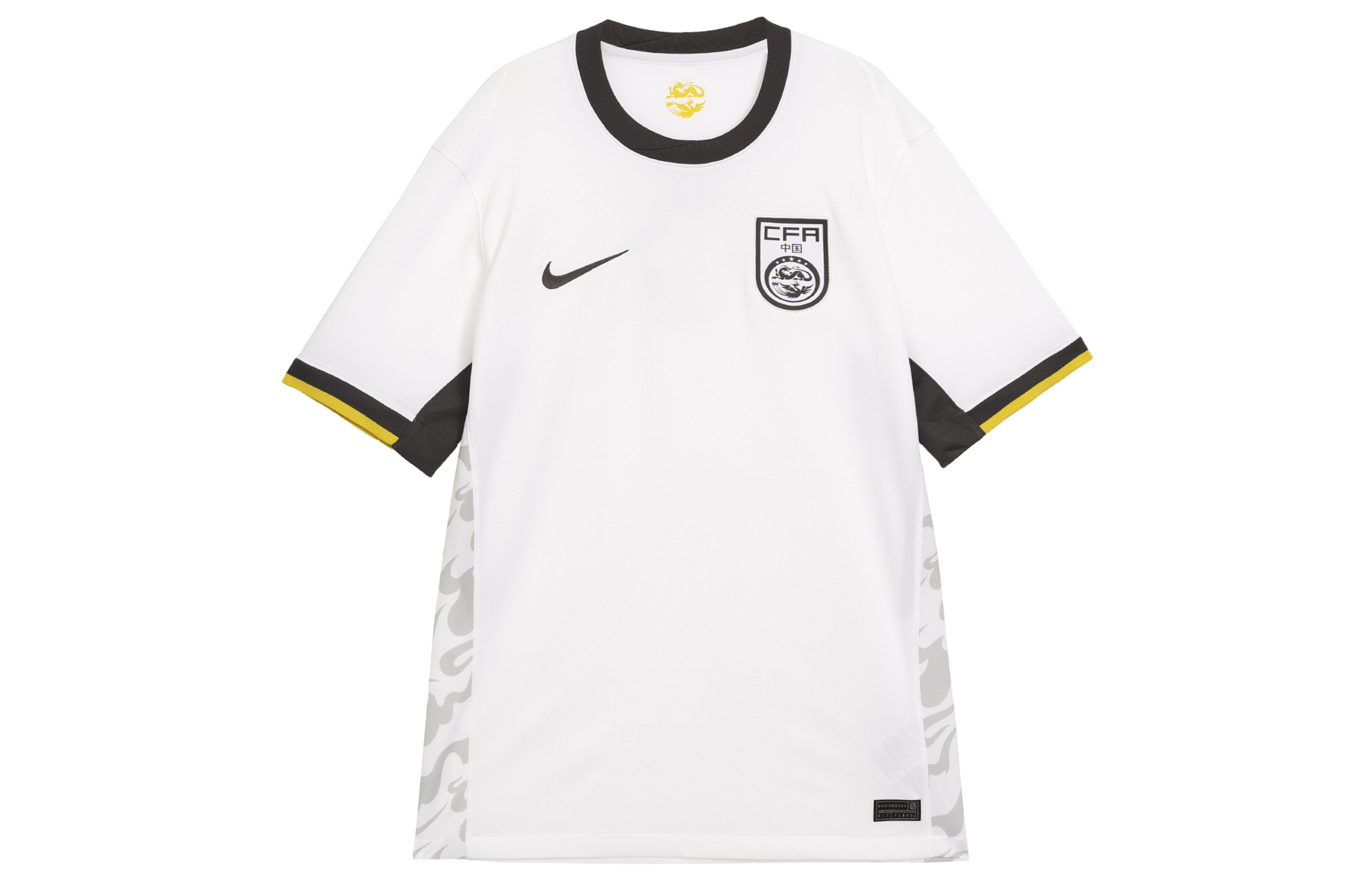 Nike Soccer Jersey 2024/25 Season, China Team, Away, Fan Edition Men’s White/Medium Gray/Medium Gray