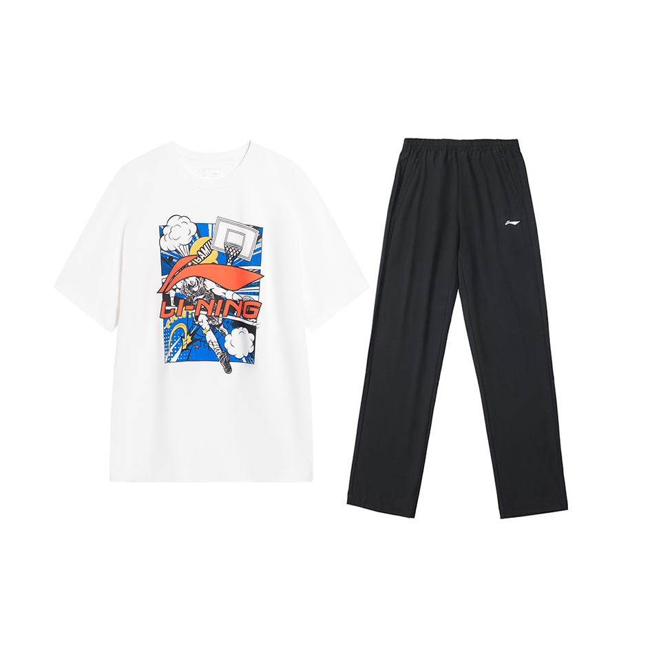 Li Ning Casual Sportswear Men's Crew Neck Moderate