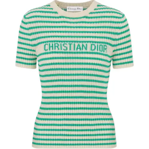 DIOR Sweaters Women's Green Crew Neck Moderate Other