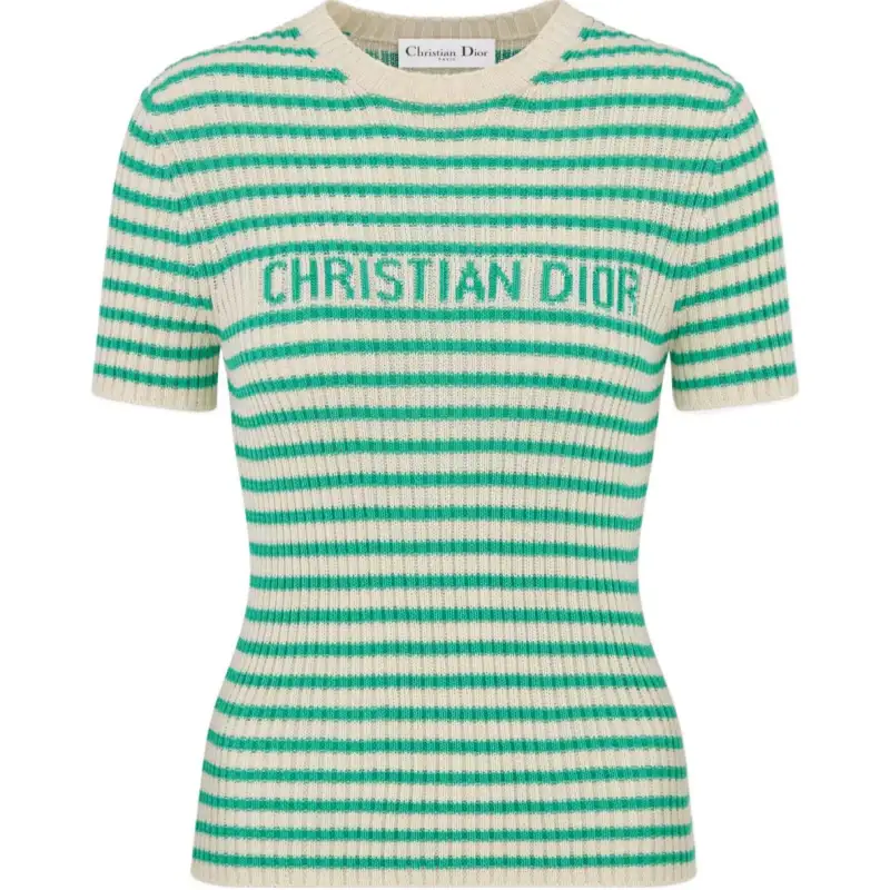 DIOR Sweaters Women's Green Crew Neck Moderate Other