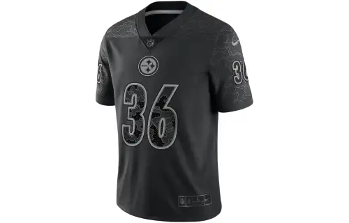 Nike Fashion Football Jersey Printed Numbers Straight Casual Football Jersey Pittsburgh Steelers Jerome Bettis Men's Black