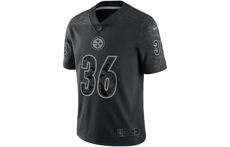 Nike Fashion Football Jersey Printed Numbers Straight Casual Football Jersey Pittsburgh Steelers Jerome Bettis Men's Black