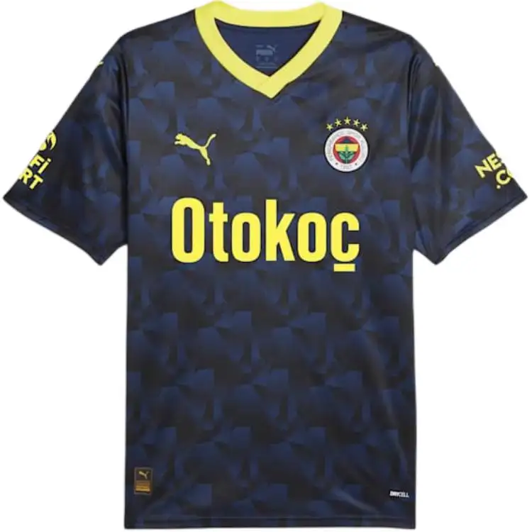PUMA Fenerbahçe S.K. 23/24 Third Jersey Men Soccer Jersey Men's Medieval Blue Fiery Yellow