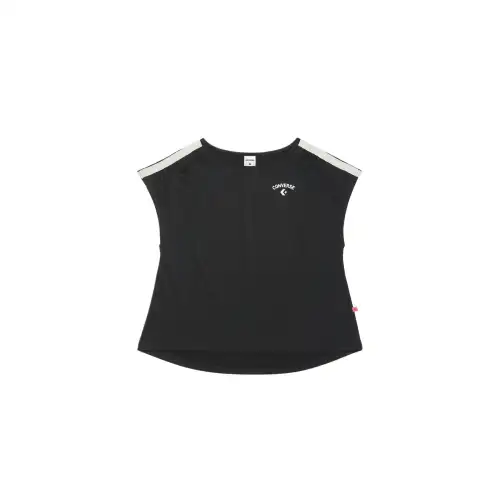 Converse T Shirts Women's Black Crew Neck Moderate Other