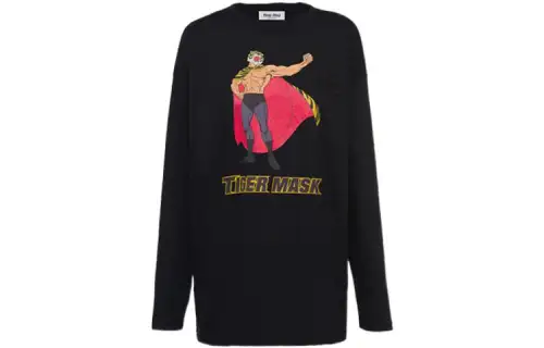 MIU MIU T Shirts Women's Black Crew Neck Moderate