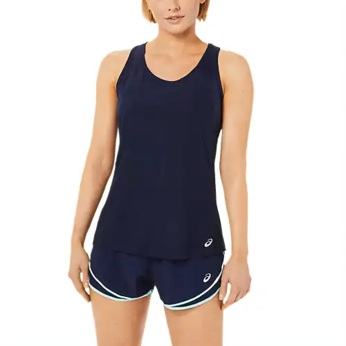 ASICS Tank Tops Women's Blue Crew Neck Moderate Other