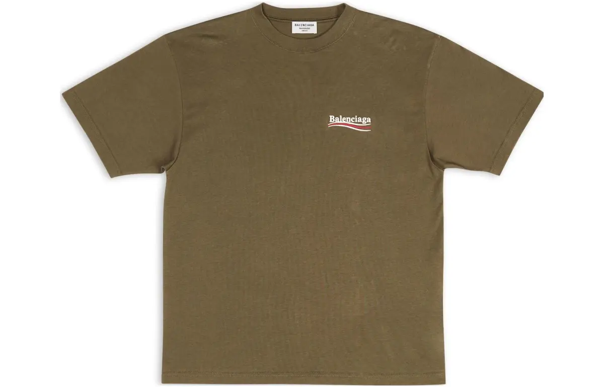 Balenciaga T Shirt Women's Green Loose Fit