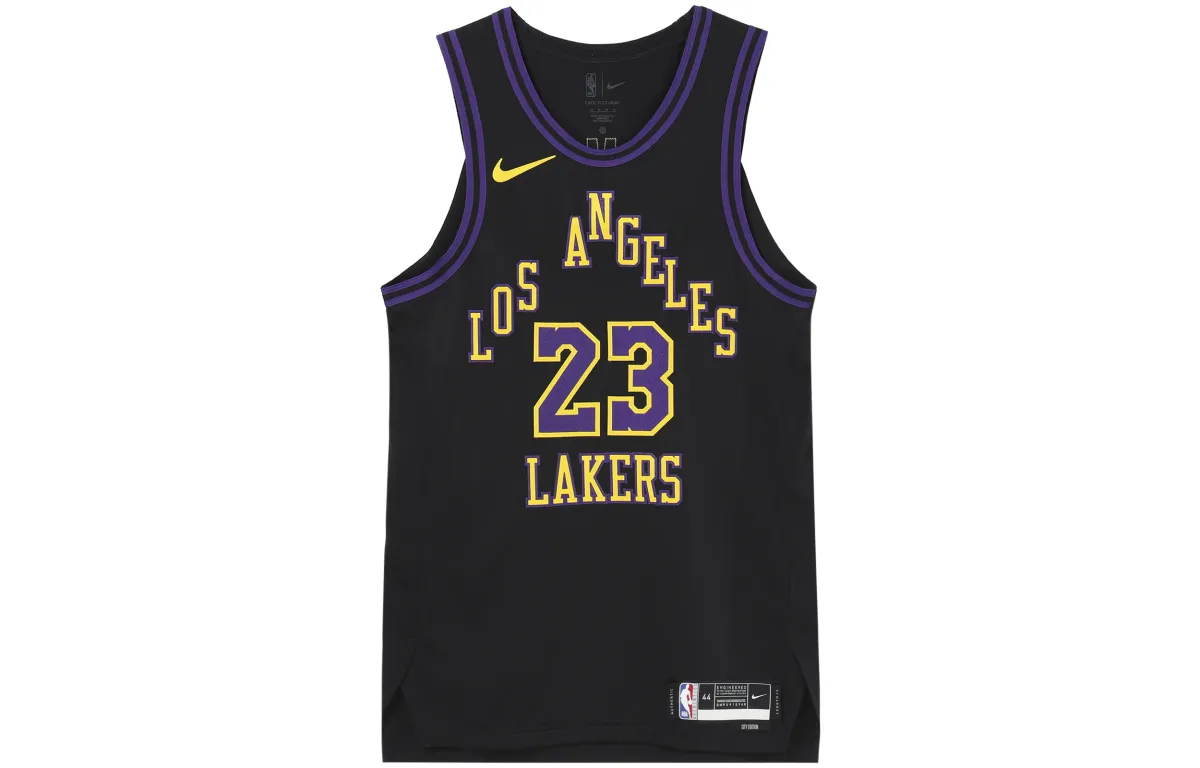 Nike NBA Dri FIT Basketball Jersey City Edition 2023/24 Season, Los Angeles Lakers, LeBron James Size 23 Unisex Black