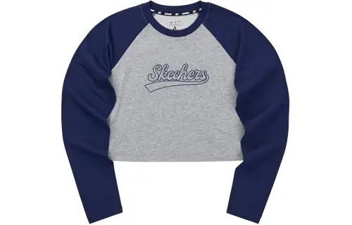 Skechers Raglan Sleeve T Shirt Women's Medium Heather Gray