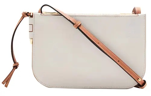 LOEWE Gate Metal Accessories Calfskin Shoulder Bag, Crossbody Bag Women's Light Ghost/White