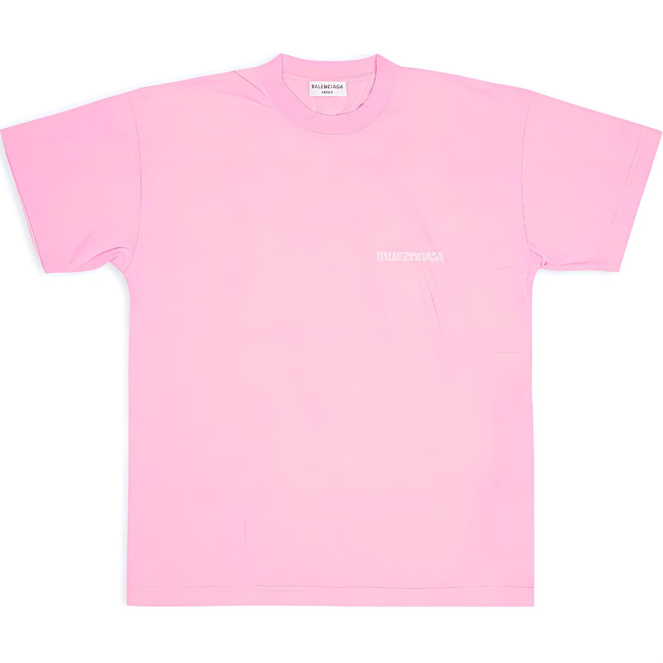 Женская футболка Balenciaga Balenciaga Logo SS22 T (розовая)