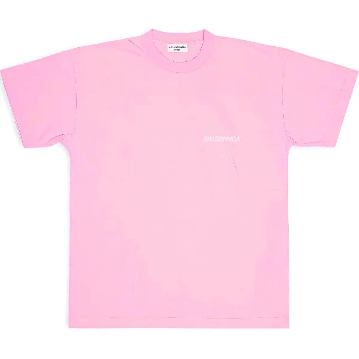 Balenciaga SS22 Regular Sleeve T Shirt Women's Pink Loose Fit