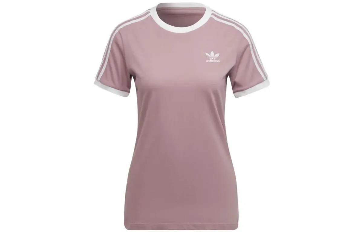 Adidas Originals ADICOLOR CLASSICS 3 STRIPES Set in Sleeve T Shirt Women's Pink