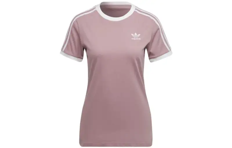 Adidas Originals ADICOLOR CLASSICS 3 STRIPES Set in Sleeve T Shirt Women's Pink