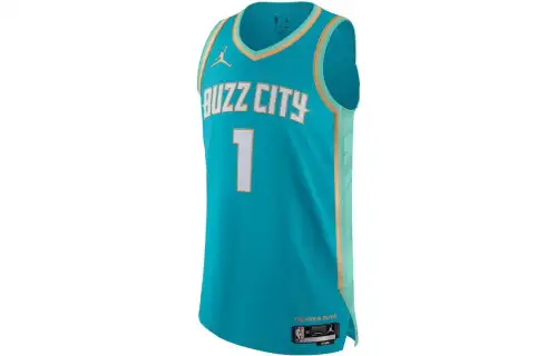 Jordan Basketball Jersey Hornets, Ball Size 1 Men's Blue Green