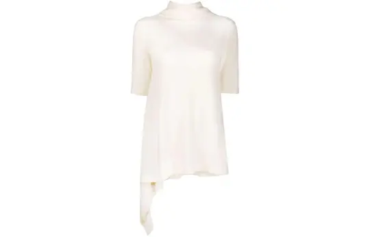 JIL SANDER Sweaters Women's White Turtleneck Moderate Irregular