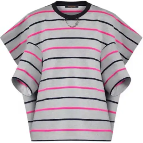 LOUIS VUITTON Striped Boxy Shoulder T Shirt
