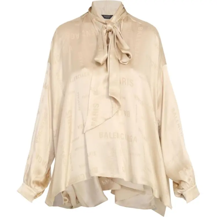 Balenciaga Bal Paris Silk Blouse