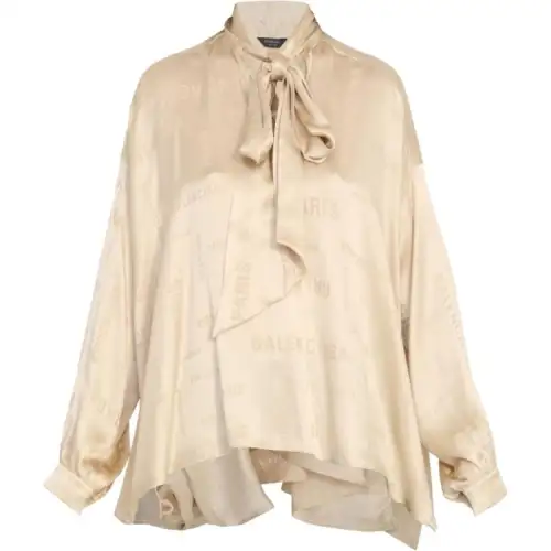 Balenciaga Bal Paris Silk Blouse