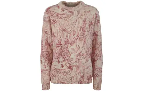 floral-jacquard wool-blend jumper