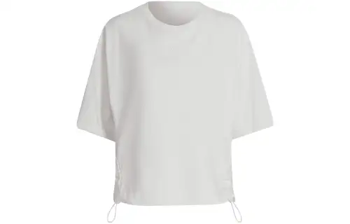 Adidas Originals T Shirts Women's White Crew Neck Moderate Straight Fit
