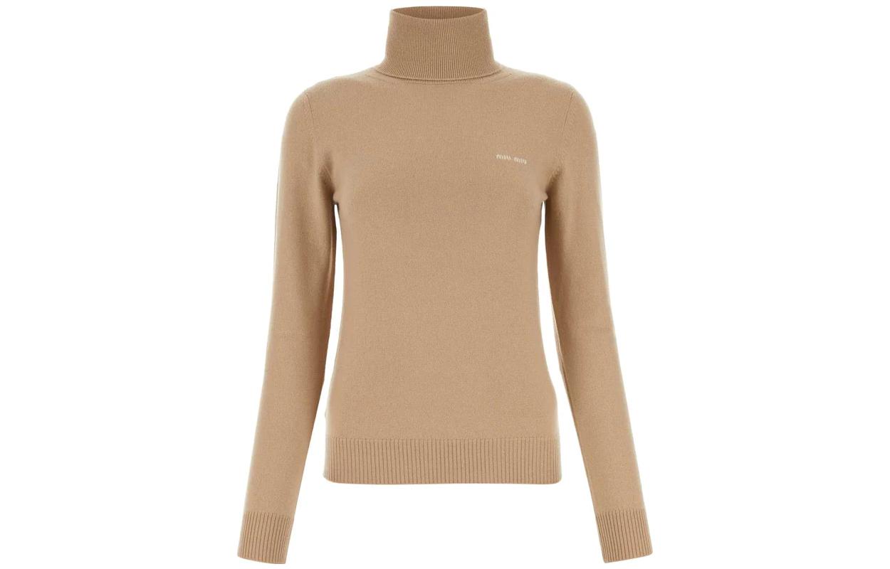 Женский свитер MIU MIU High Neck (нежно-белый)