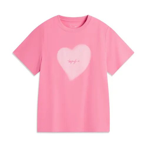 Li Ning Sports Life Collection T Shirt Women's Morning Light Pink