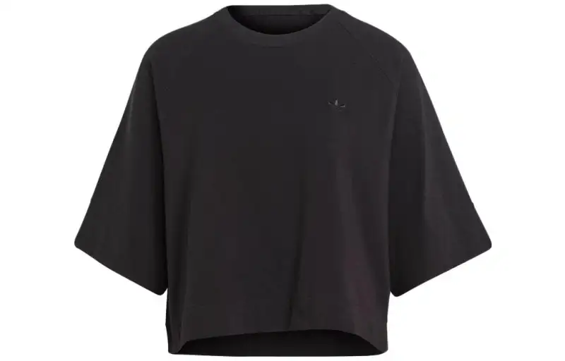Adidas Originals T Shirts Women's Black Crew Neck Moderate