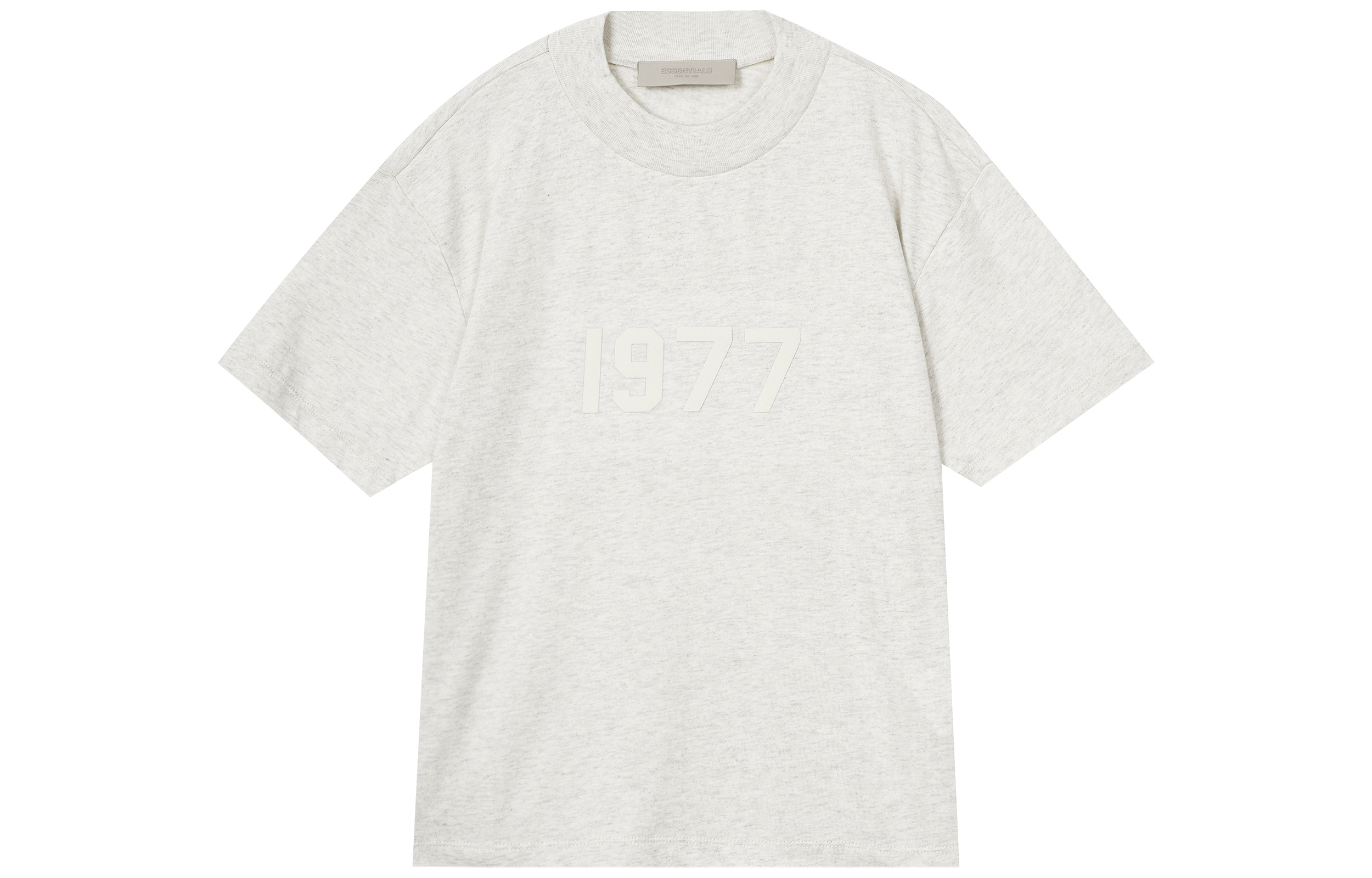 Fear of God Essentials Light Oatmeal 1977 Series Digital Flocking Short Sleeve SS22 Drop Sleeve T-Shirt Women's Light Oatmeal