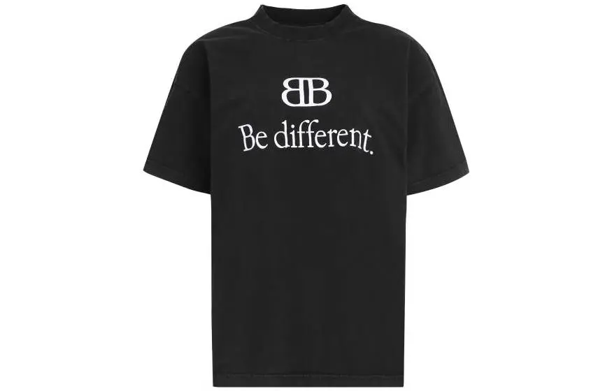 Balenciaga Drop Shoulder Sleeve T Shirt Women's Black